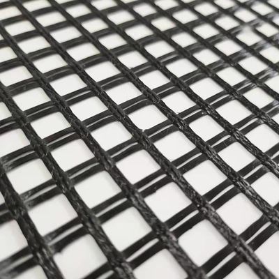 Bitumen Coated Asphalt Pavement Fiberglass Geogrids For Road Highway Pavement Construction