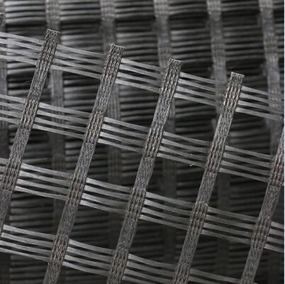 İyi bir fiyat. 100-100KN/M Bitüm Kaplı Cam Elyaf Geogrid Asfalt Çapraz Güçlendirme Geogrid çevrimiçi