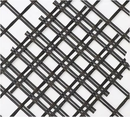 Un buen precio. 50KN Pista de aterrizaje de aeropuerto reforzada de fibra de vidrio Geogrid Colocación de asfalto Biaxal de vidrio en línea