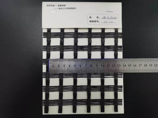 अच्छी कीमत ASTM D 6637 Grid Mesh 25.4mm Tensile Strength 100KN/M  Fiberglass Geogrid Reinforcing Asphalt Pavements ऑनलाइन