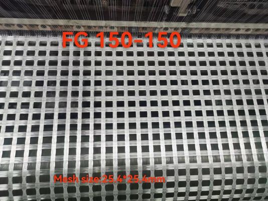 좋은 가격 High Temperature Resistance Mesh Size 25.4mm Tensile Strength 150 Reinforcement Fiberglass Geogrid  Asphalt Pavement 온라인으로