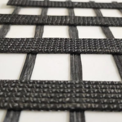 Good price PET Biaxial 100-100KN/M Polyester Geogrid  Road Foundation Soil Reinforcement  online
