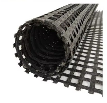 Good price Reinforcing Glass Grid Asphalt Fiberglass Geogrid 120-120KN/M Preventing Road Surface Cracks online
