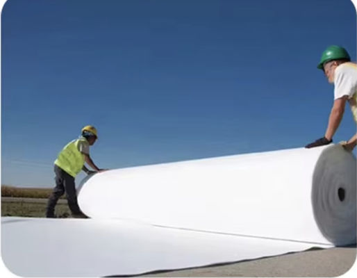 Good price Short Fiber Needle Punched Polyester Non Woven Geotextile Fabric For Landscape Drain online