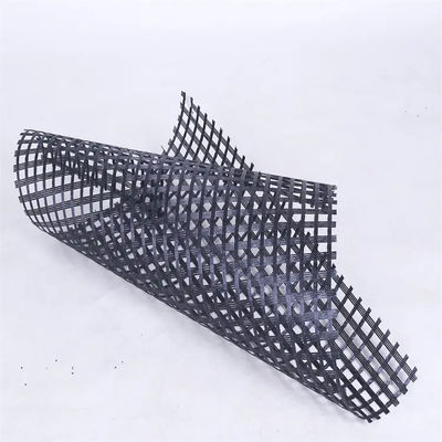 Good price Creep Resistant Polyester Geogrid Geosynthetic Material In Soft Foundation 50-100m Length online