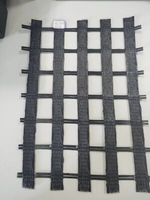 سعر جيد شبكة تقوية طبقة الأساس أحادية الاتجاه من البوليستر PET للطرق والسكك الحديدية بقوة شد 250-50 كيلو نيوتن/متر الانترنت
