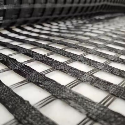 Good price PVC Or SBR Coated UX Reinforce Polyester Geogrid 5.2x100M Retaining Walls Stabilizer online
