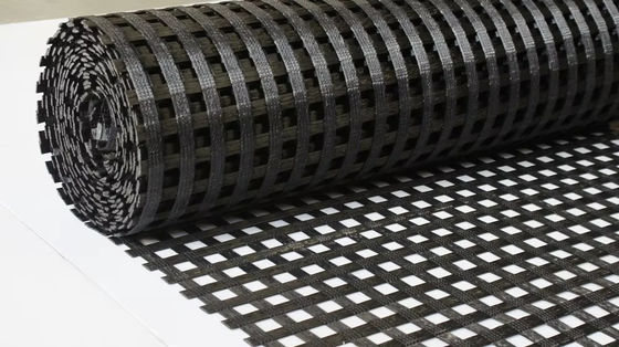 Good price Two Direction Reinforcement Polyester Geogrids High Strength For Soft Soil Foundation online
