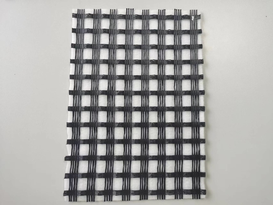 Good price Geocomposite PET Geogrid Thermal Bonding Nonwoven Fabric By Glue Composite Geogrid Road Pavement Reinforcement online