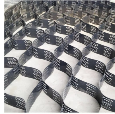Good price Wall Runway Dike And Retaining Reinforce Grid Plastic Erosion Geocell  Seam Peel Strengths 1000N online