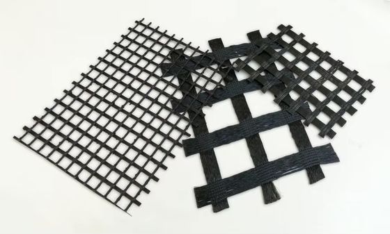 Bidirectional Warp Knitted PET Polyester Geogrid For Landfill Side Slopes Reinforcement