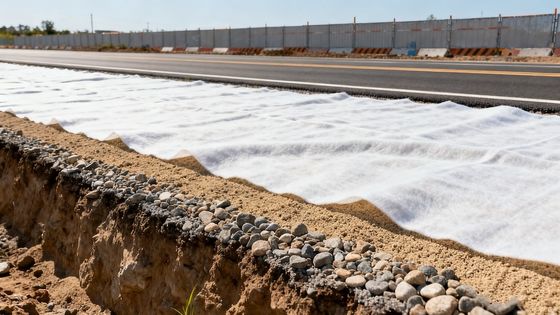 Drainage Fabric  Geotextile Filter Fabric Geofabrics Cloth Non Woven Geotextile for Solid Waste Landfill Project