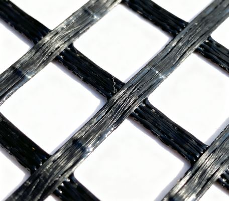 High Molecular Weight Low Creep Coated PVC Polyester Geogrid Soil Stabilization Foundations Reinforce