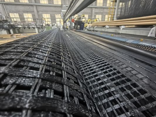 PH Chemical Protection UV Resistance Coated PVC Polyester Geogrid Reinforced Soil Retaining MSE Walls