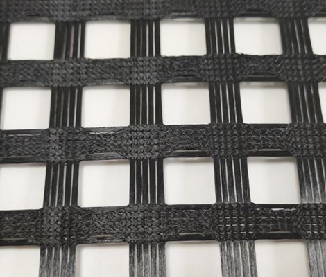 Good price Aperture Size 12.8mm Warp Knitted Fiberglass Biaxial Geogrid Tensile Strength 50/100 KN Base Reinforce Parking Lots online