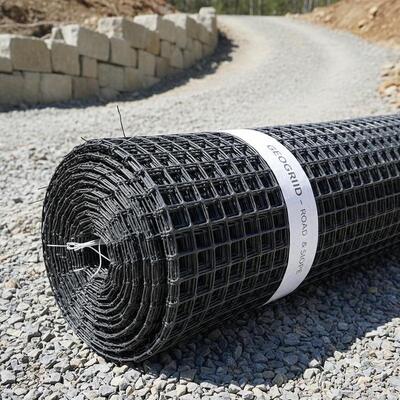 Warp Knitted PVC Coated Polyester Biaxial Geogrid for Road Construction Retaining Walls & Driveway Slope Protection