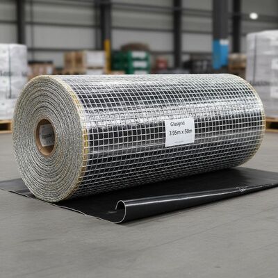Good price Self-Adhesive Type Fiberglass Geogrid Glasgrid For Asphalt Overlay Reinforcement Roll Size 3.95x50m online