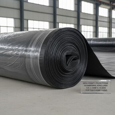 High Density Polyethylene Geomembrane Pond Liner 0.5-2.5mm For Fish Shrimp Farms