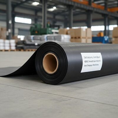 قیمت خوب صنعت نمک 2mm سیاه HDPE Geomembrane صاف ضد نفوذ غشا آنلاین