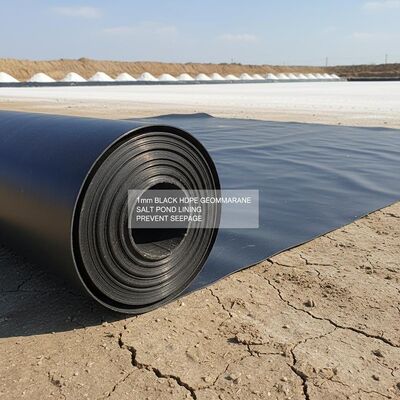 1mm Black HDPE Geomembrane For Salt Pond Linging Covering Prevent Seepage