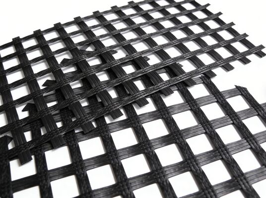 좋은 가격 고온 방지 균열 방지 100-100 KN/M Glassgrid 역청 코팅 강화 아스팔트 포장 도로 온라인으로